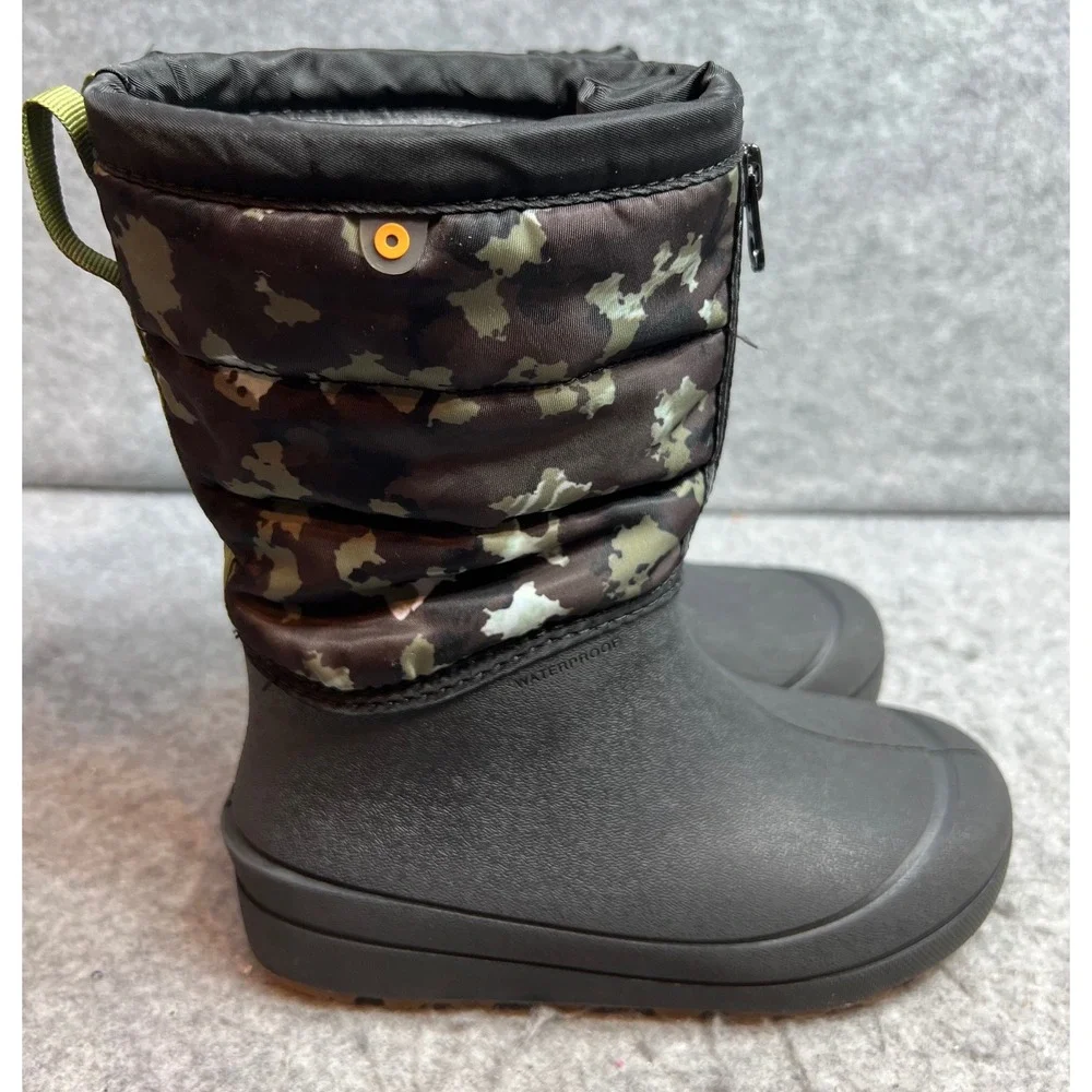 Bogs Kids Snow Shell Zip CT Camo Waterproof Winter Boots 73227-009 Youth Size 1
